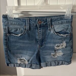 YMI Blue Distressed Jean Shorts
